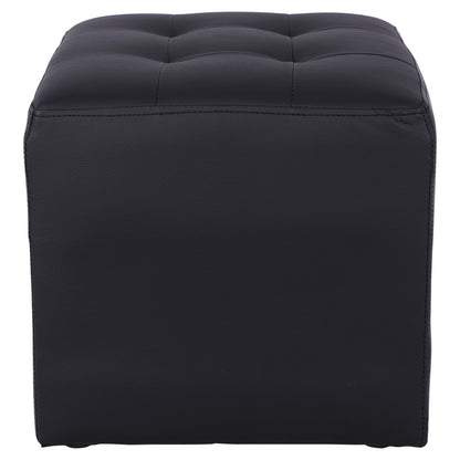 Stool 37x37x35cm With Pu Black Punk Hm264.01