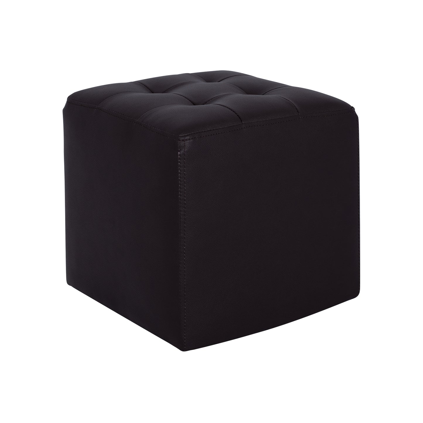 Stool 37x37x35cm With Pu Black Punk Hm264.01