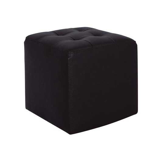 Stool 37x37x35cm With Pu Black Punk Hm264.01