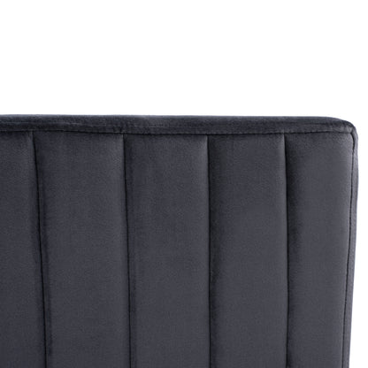Bar Stool Piper Velvet Grey & Black Metallic Frame Hm8525.01 40x49x96 Cm