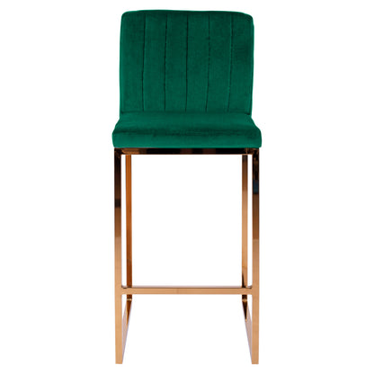 Bar Stool Piper Velvet Cypress & Gold Metallic Frame Hm8525.03 40x49x96 Cm