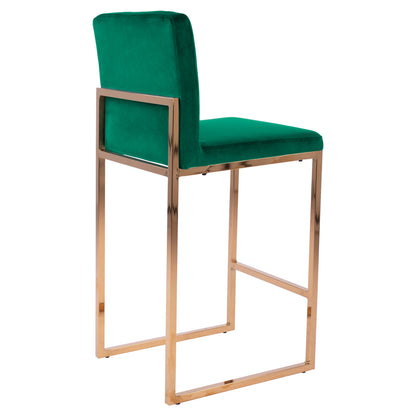 Bar Stool Piper Velvet Cypress & Gold Metallic Frame Hm8525.03 40x49x96 Cm