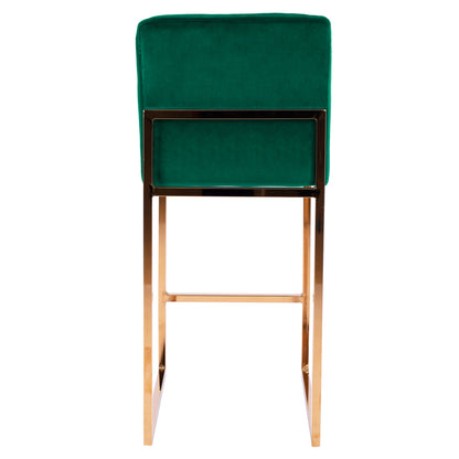 Bar Stool Piper Velvet Cypress & Gold Metallic Frame Hm8525.03 40x49x96 Cm