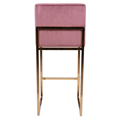 Bar Stool Piper Velvet Rotten Apple & Gold Metallic Frame Hm8525.02 40x49x96 Cm