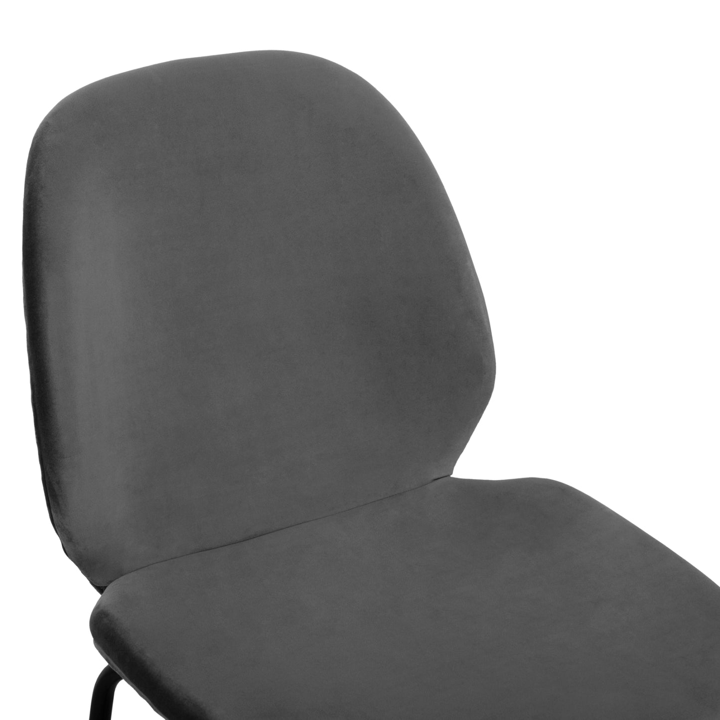 Bar Stool Nora Velvet Grey & Black Metallic Frame Hm8524.01 48x61x103 Cm