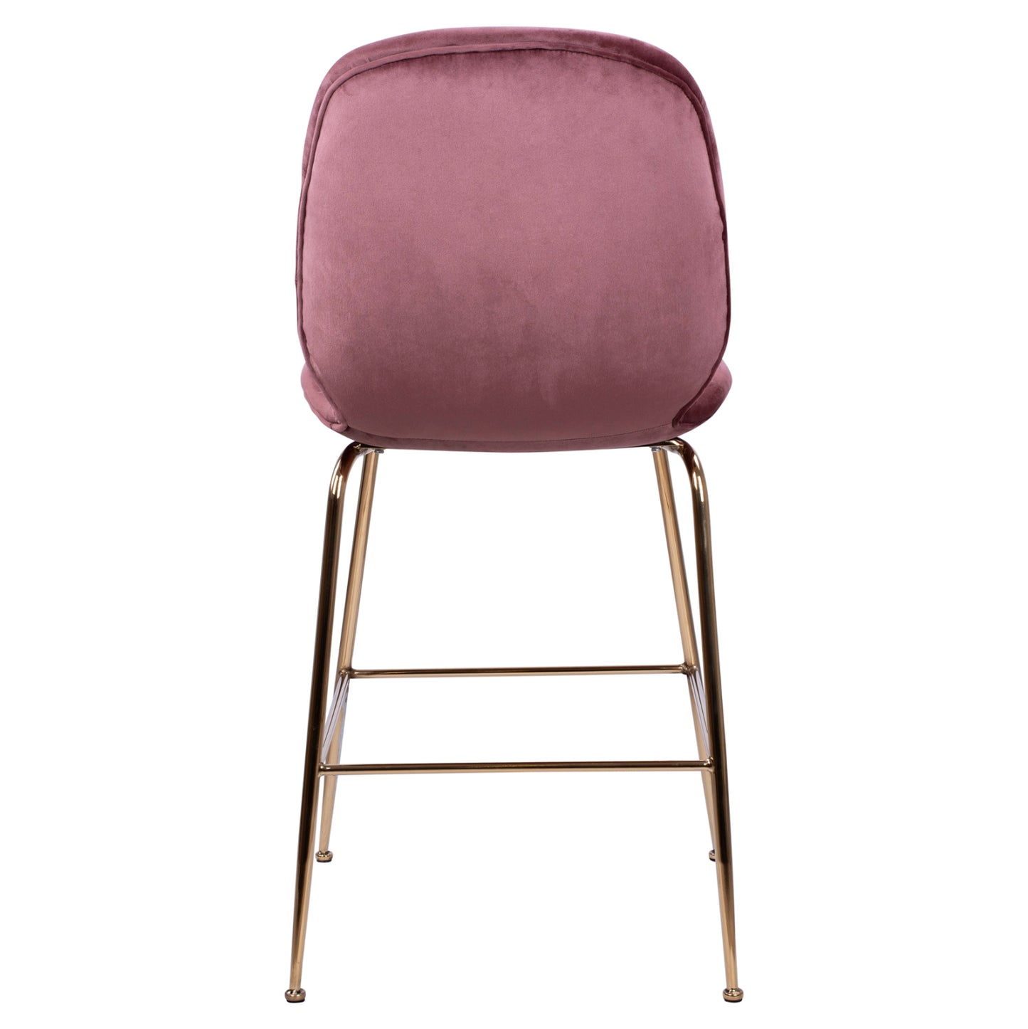 Medium Height Stool Hm8524.02 Velvet Dusty Pink & Gold Metal Frame 48x61x103 Cm.