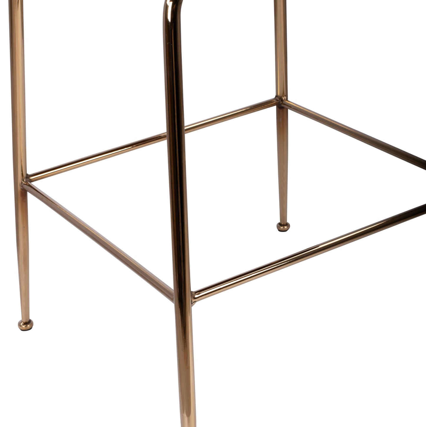 Medium Height Stool Hm8524.02 Velvet Dusty Pink & Gold Metal Frame 48x61x103 Cm.