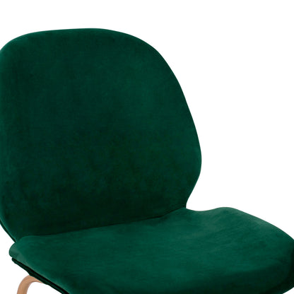 Bar Stool Middle Height Nora Hm8524.03 Velvet Cyppress Green & Gold  Metallic Frame 52x61,5x103 Cm.