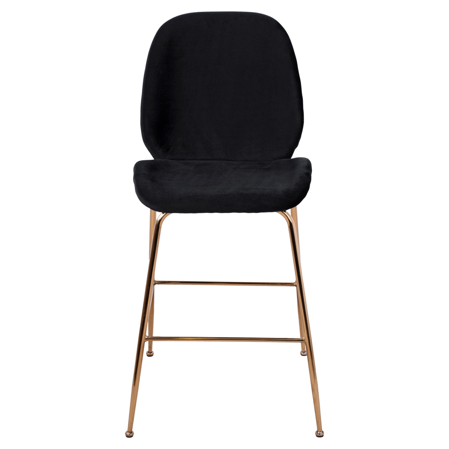Bar Stool Nora Black Velvet & Gold Metallic Frame Hm8524.04 48x61x103 Cm