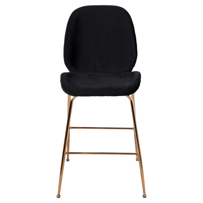 Bar Stool Nora Black Velvet & Gold Metallic Frame Hm8524.04 48x61x103 Cm