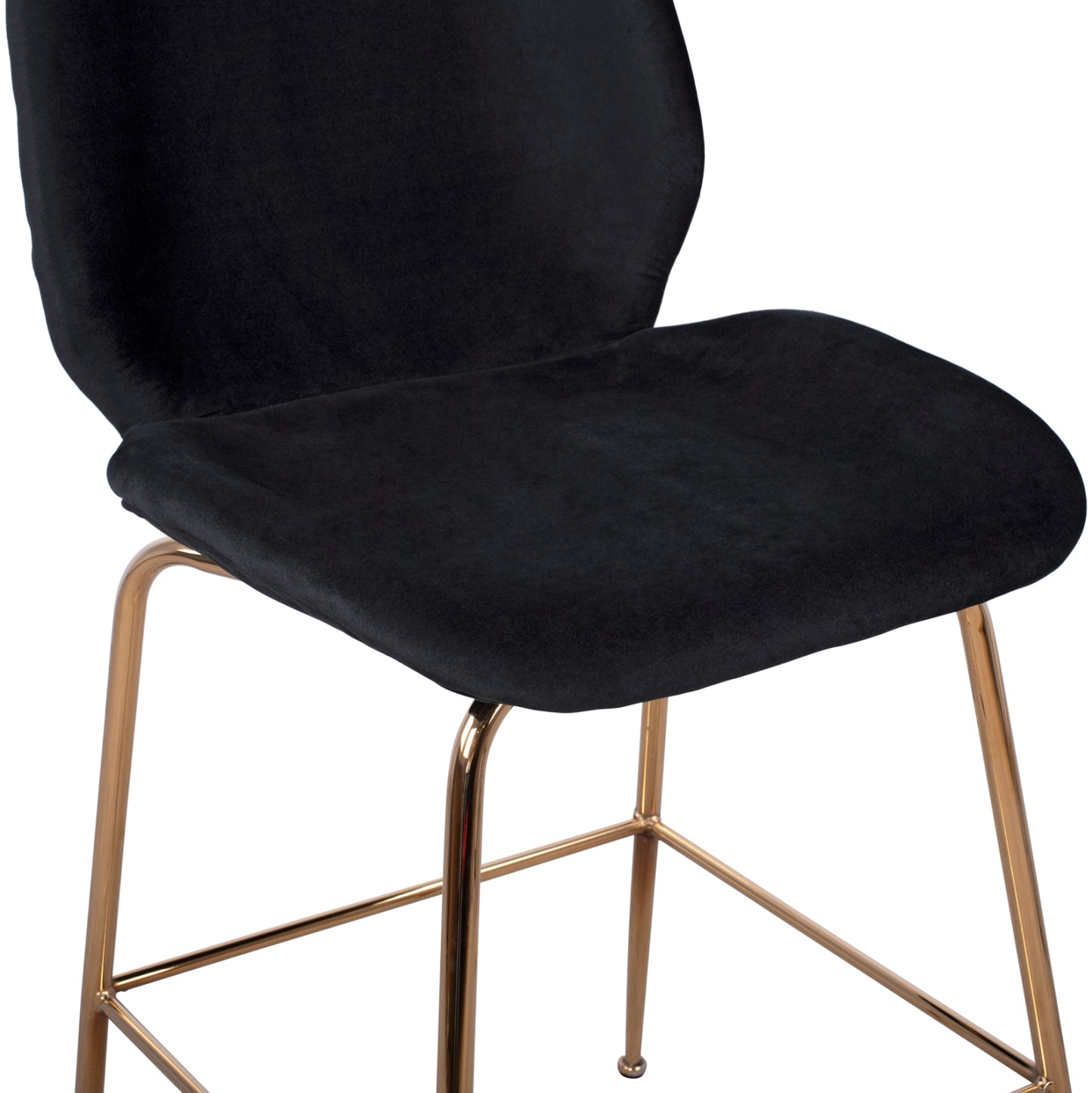Bar Stool Nora Black Velvet & Gold Metallic Frame Hm8524.04 48x61x103 Cm
