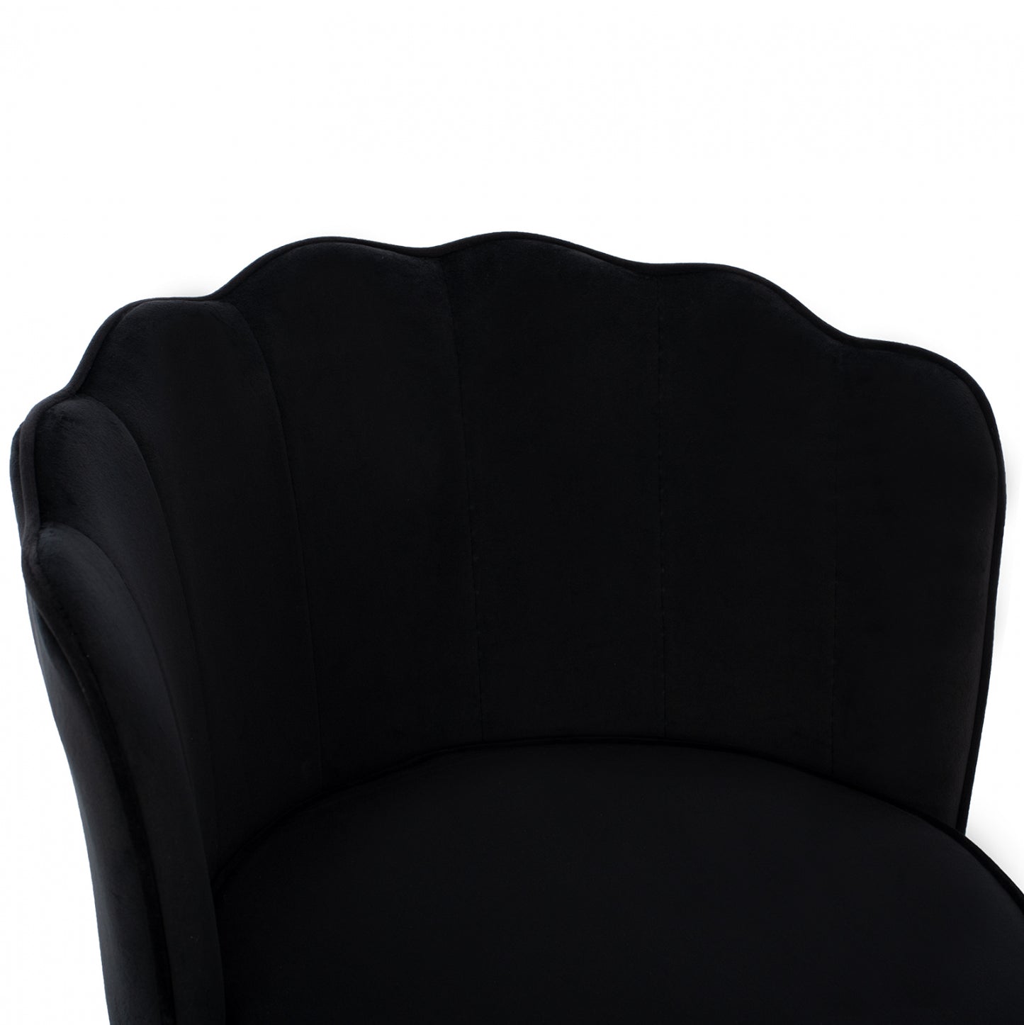 Medium Height Stool Hm8736.04 Black Velvet With Metal Frame 50x50x90 Cm.