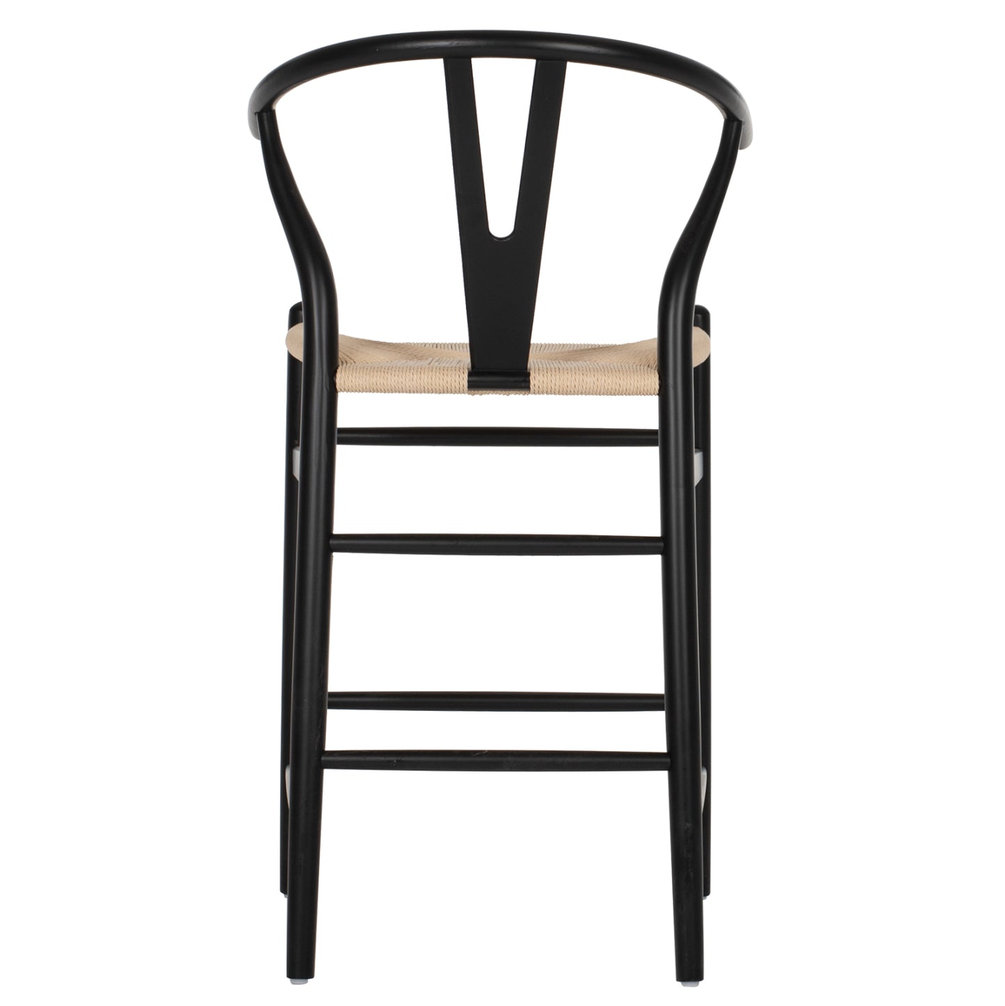 Bar Stool Brave Hm9405.02 With Wishbone Back Beech Wood Black--white Rope 48x53x100hcm.