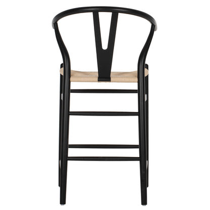 Bar Stool Brave Hm9405.02 With Wishbone Back Beech Wood Black--white Rope 48x53x100hcm.