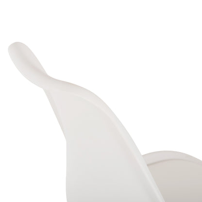 Bar Stool Vegas Hm8000.21 Medium Height White Polypropylene Natural Beech Wood 47x58x100hcm.