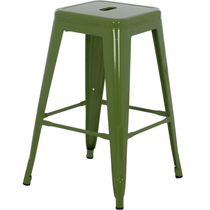 ΣΚΑΜΠΟ ΜΕΣΑΙΟΥ ΥΨΟΥΣ ΜΕΤΑΛΛΙΚΟ Hm8573.13 Melita ΣΕ Light Olive Green 43x43x67yεκ.