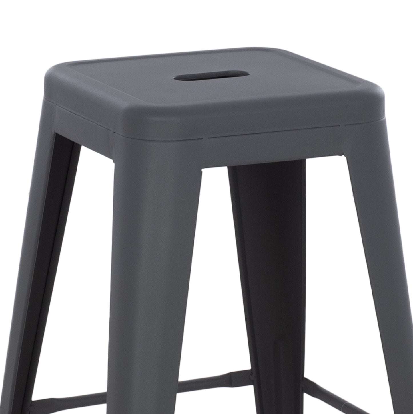 Bar Stool Medium Height Melita-pro Hm8573.50 Metal In Grey 43x43x67hcm.
