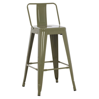 ΣΚΑΜΠΟ ΜΕΣΑΙΟΥ ΥΨΟΥΣ ΜΕΤΑΛΛΙΚΟ Melita ΣΕ Dark Olive Green Hm8574.03 42x42x98 Cm.
