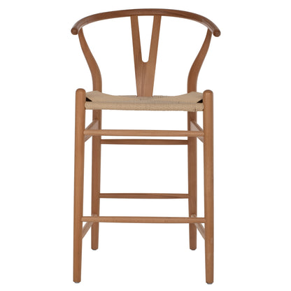 Bar Stool Brave Beech Wood Natural Wishbone Back Hm9405.01 48x53x100hcm.