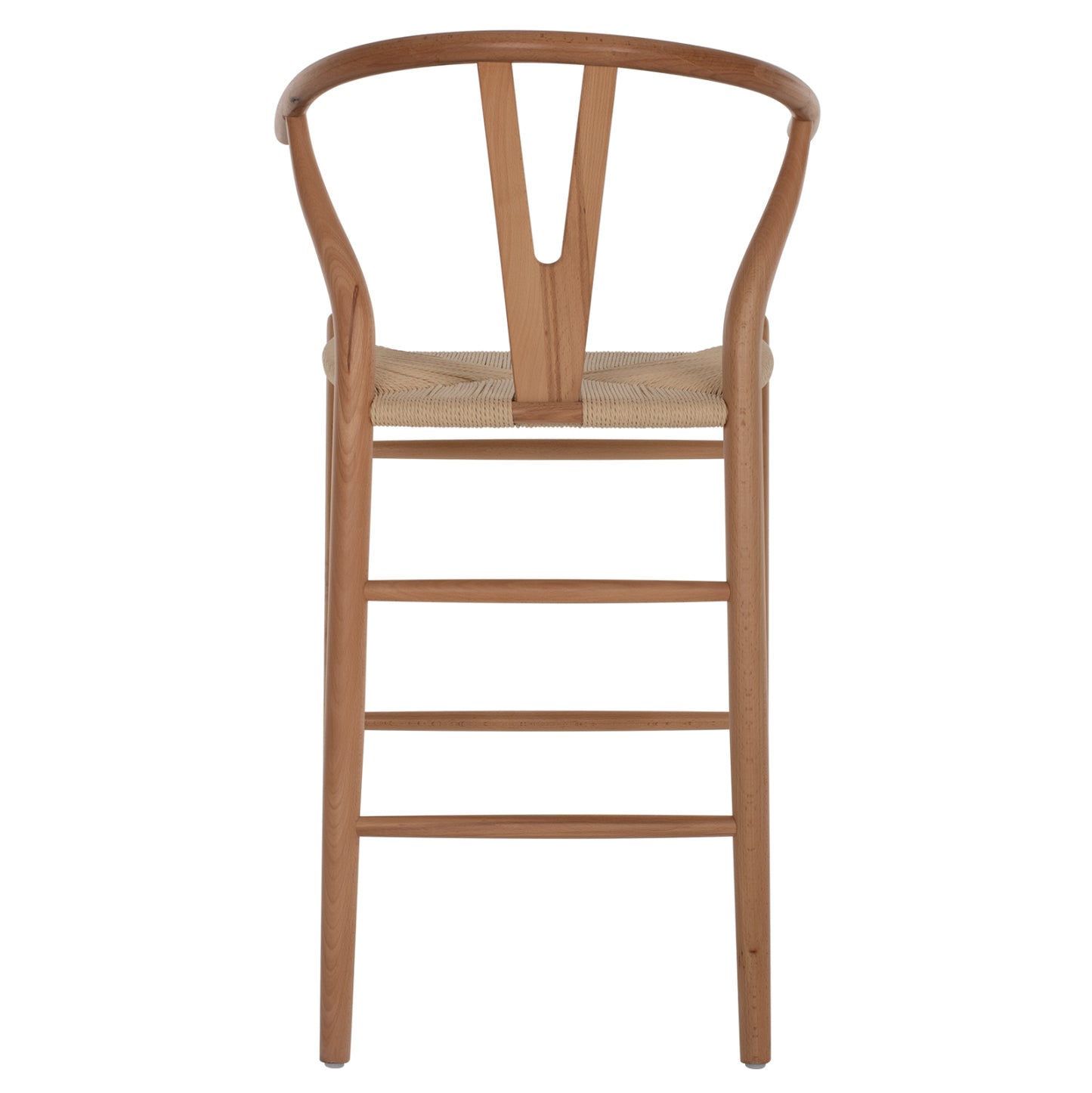 Bar Stool Brave Beech Wood Natural Wishbone Back Hm9405.01 48x53x100hcm.