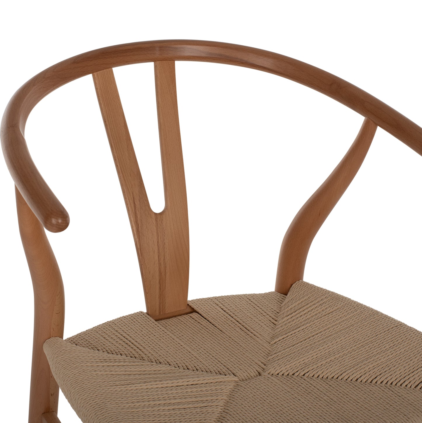 Bar Stool Brave Beech Wood Natural Wishbone Back Hm9405.01 48x53x100hcm.