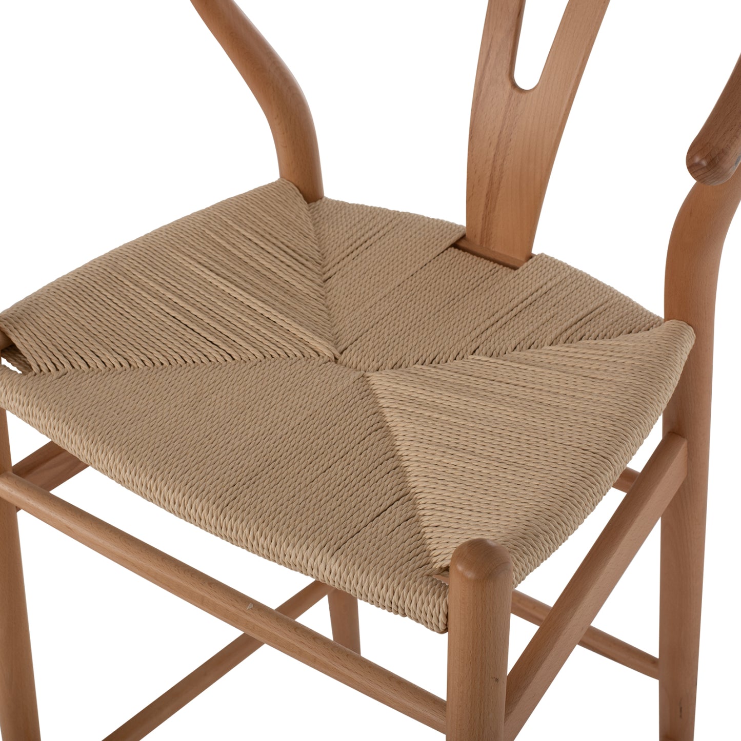 Bar Stool Brave Beech Wood Natural Wishbone Back Hm9405.01 48x53x100hcm.