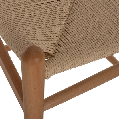 Bar Stool Brave Beech Wood Natural Wishbone Back Hm9405.01 48x53x100hcm.