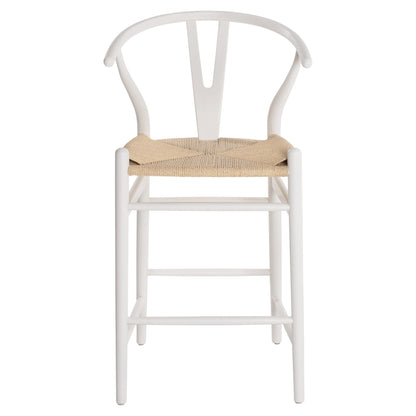 Bar Stool Brave Beech Wood Wishbone Backrest Semi-circular Hm9405.03 48x53x100h Cm.