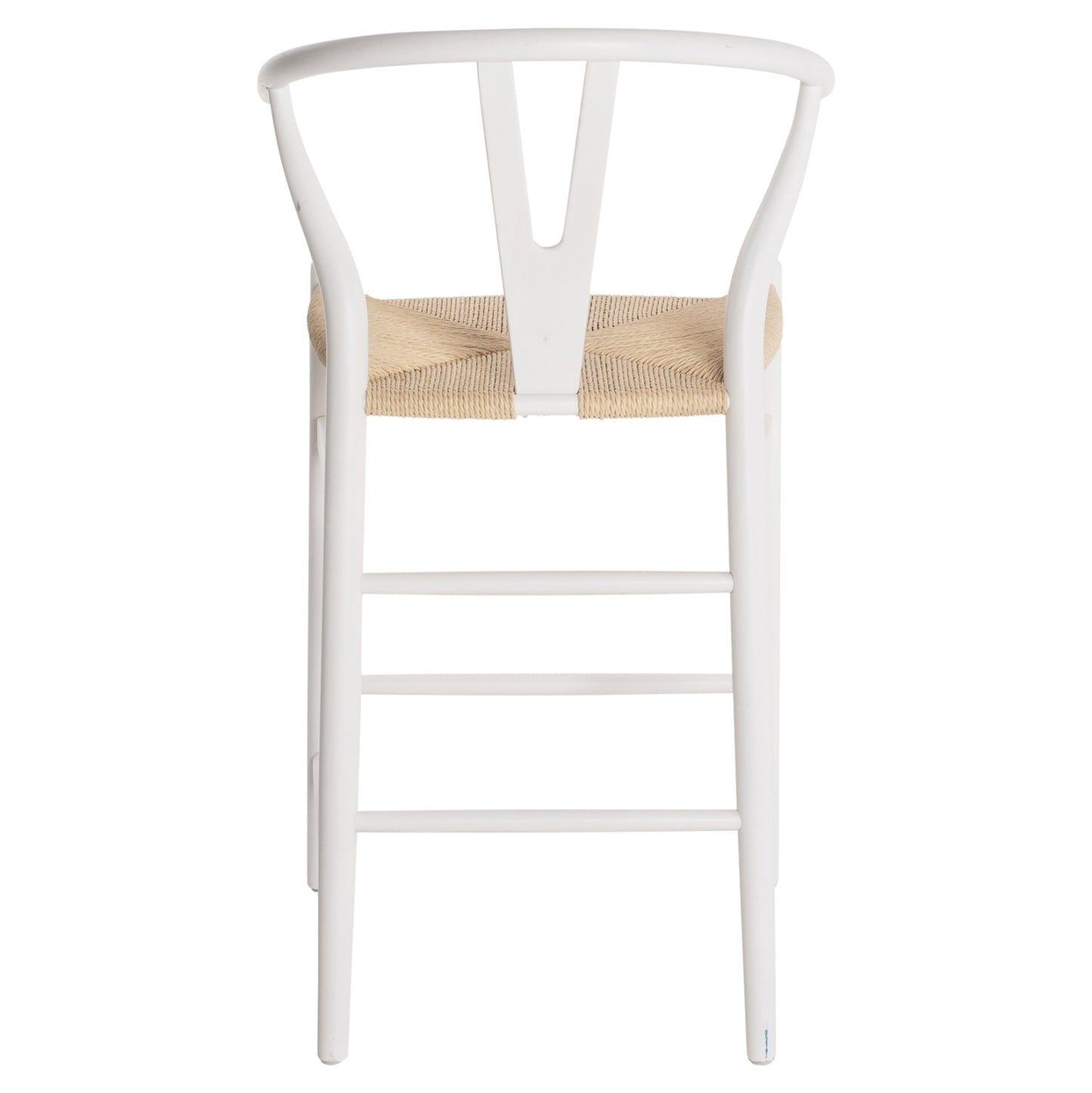 Bar Stool Brave Beech Wood Wishbone Backrest Semi-circular Hm9405.03 48x53x100h Cm.