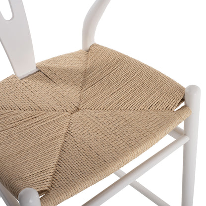 Bar Stool Brave Beech Wood Wishbone Backrest Semi-circular Hm9405.03 48x53x100h Cm.