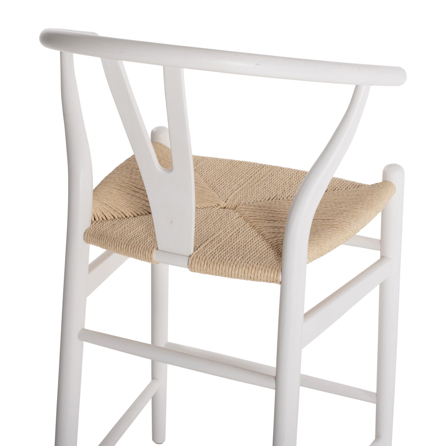 Bar Stool Brave Beech Wood Wishbone Backrest Semi-circular Hm9405.03 48x53x100h Cm.
