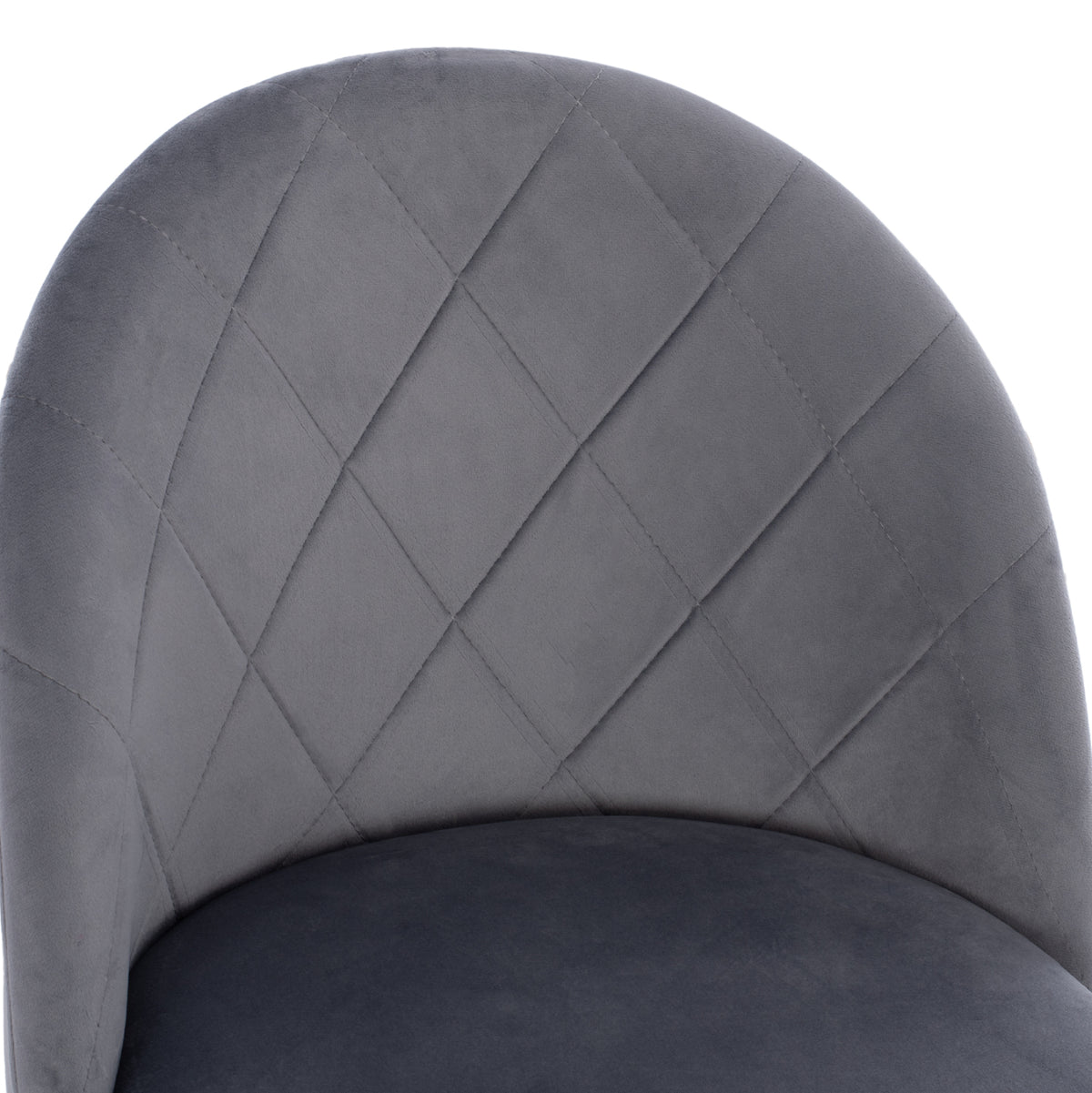Bar Stool Middle Height Hm8732.11 With Metallic Legs & Velvet Grey 50x56x98 Cm.