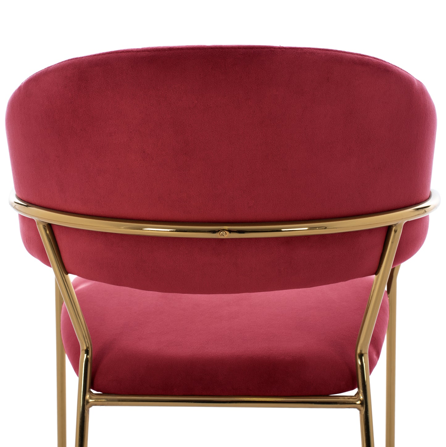 Bar Stool Med.height Theodore Hm8734.06 Burgundy Red Velvet--golden Metal Frame 60x55x100hcm.