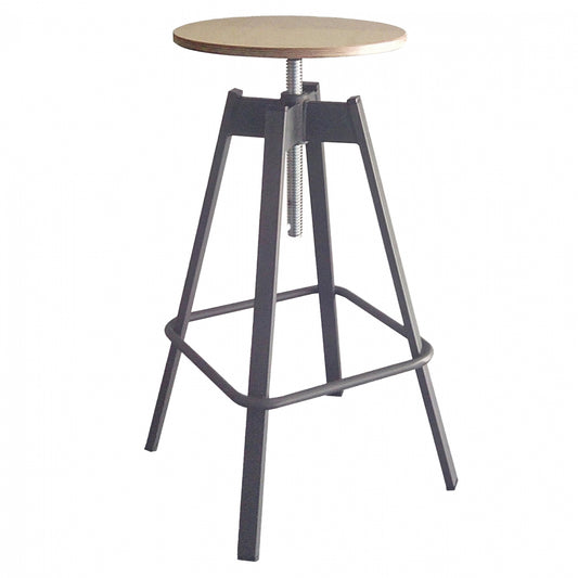 Metal Stool With Electrostatic Paint Ts494-Η/Β 43x43x75cm