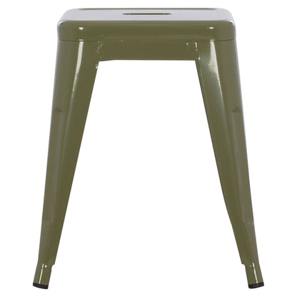 Stool Melita Hm0096.43 Metal In Dark Olive Color 37x37x45hcm.