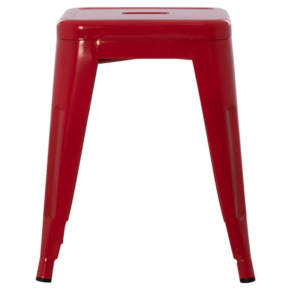 Stool Melita Hm0096.44 Metal In Red Color 37x37x45hcm.