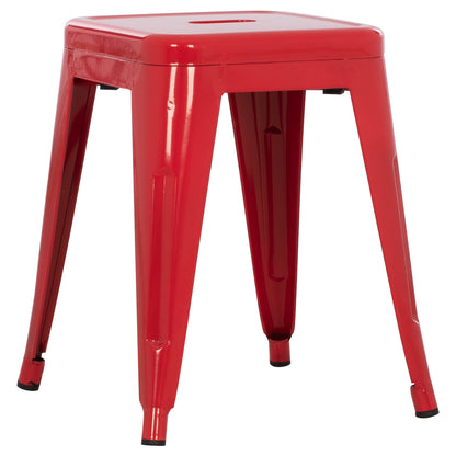 Stool Melita Hm0096.44 Metal In Red Color 37x37x45hcm.
