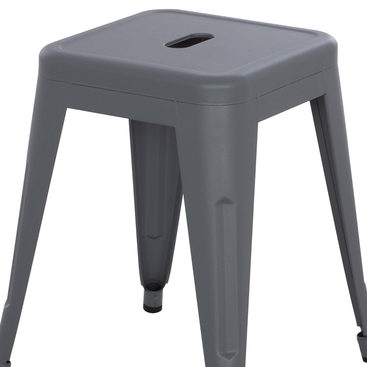 Stool Melita Hm0096.50 Metal In Matte Grey Color 37x37x45hcm.