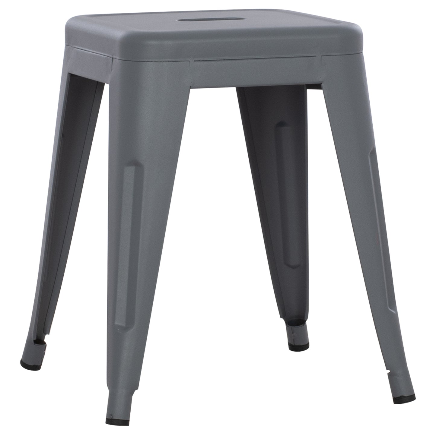 Stool Melita Hm0096.50 Metal In Matte Grey Color 37x37x45hcm.