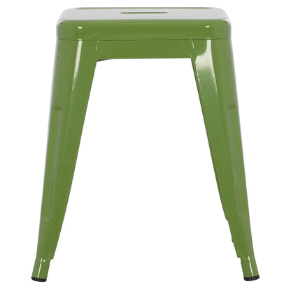 Stool Melita Hm0096.53 Metal In Light Olive Green Color 37x37x45hcm.