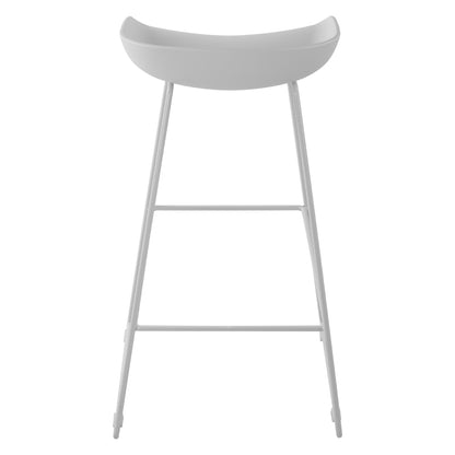 Stool Hm8450.01 Metallic With Seat Pp White 47x47x83cm
