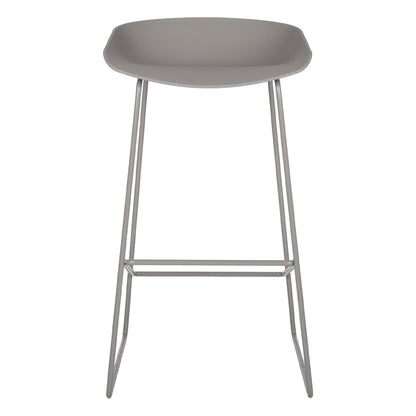 Metallic Stool Hm8450.10 With Grey Seat Pp 47x47x83cm