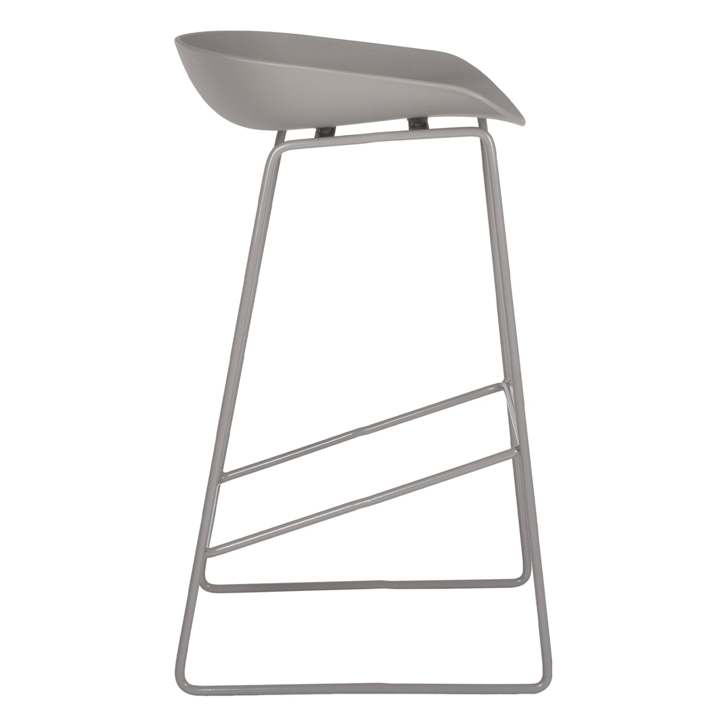 Metallic Stool Hm8450.10 With Grey Seat Pp 47x47x83cm