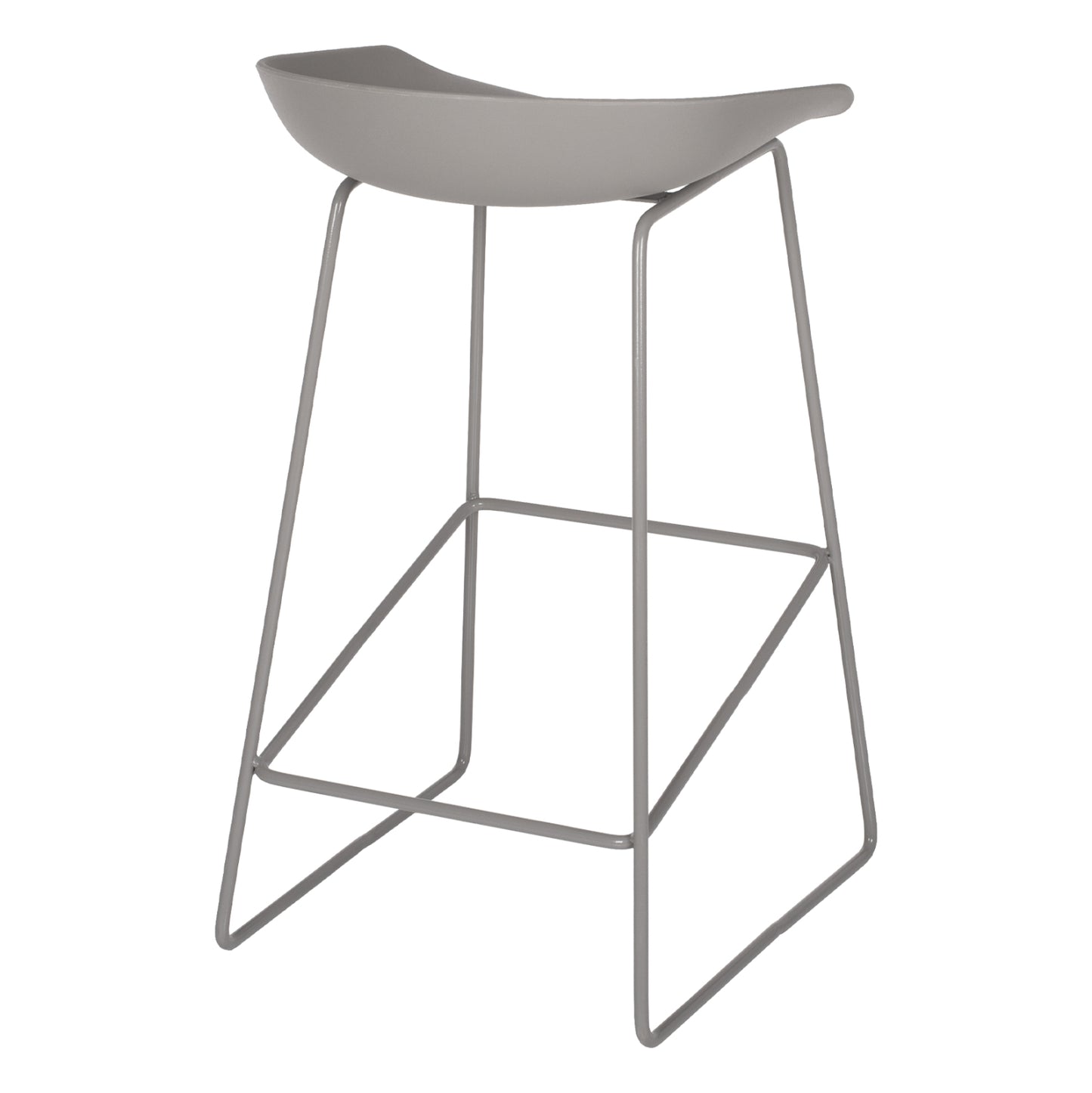 Metallic Stool Hm8450.10 With Grey Seat Pp 47x47x83cm