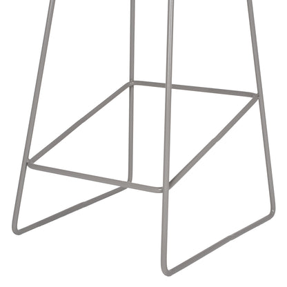 Metallic Stool Hm8450.10 With Grey Seat Pp 47x47x83cm
