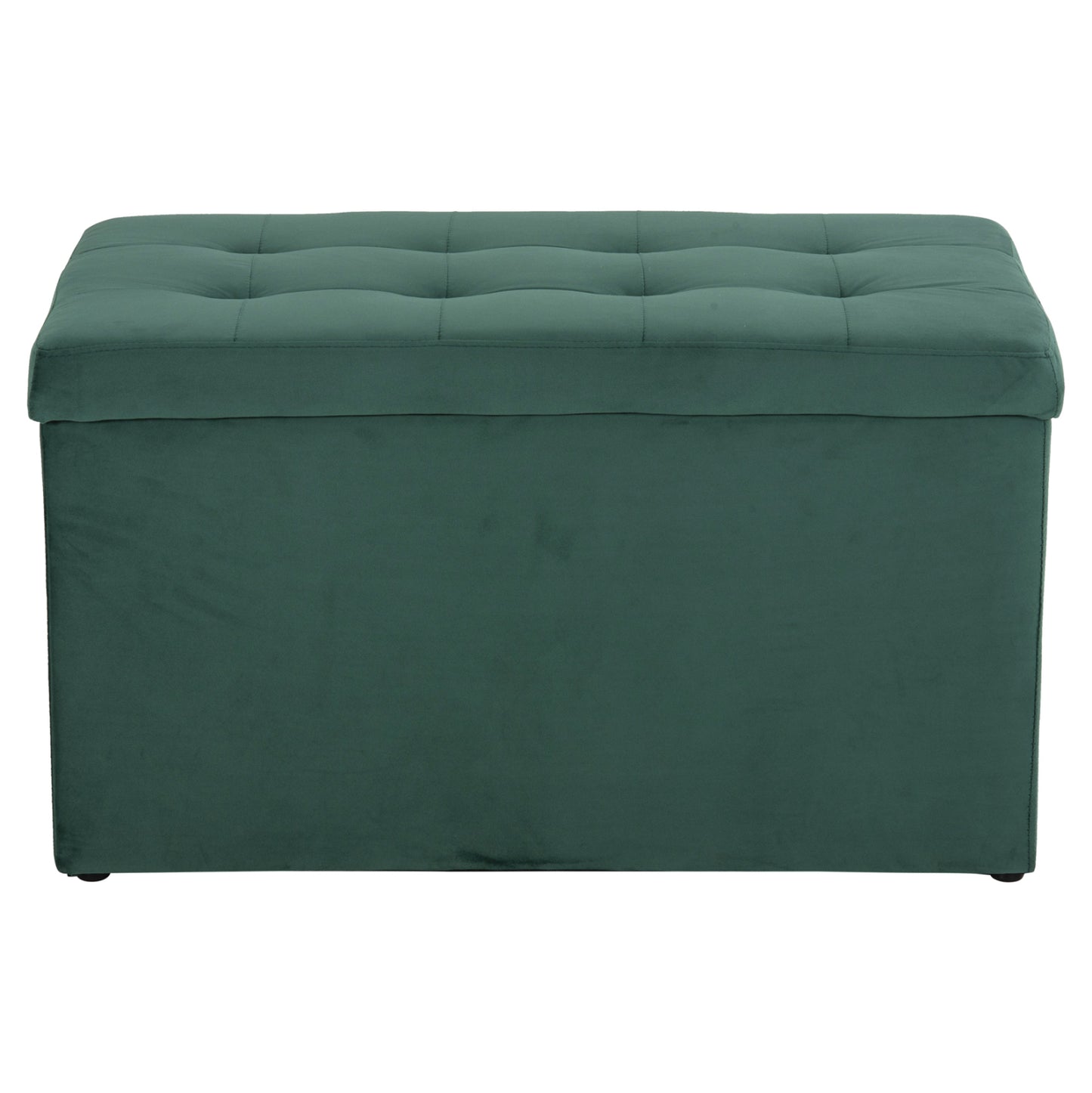 Stool-chest Punk Hm279.13 Cypress Green Velvet 90x50x52h Cm.