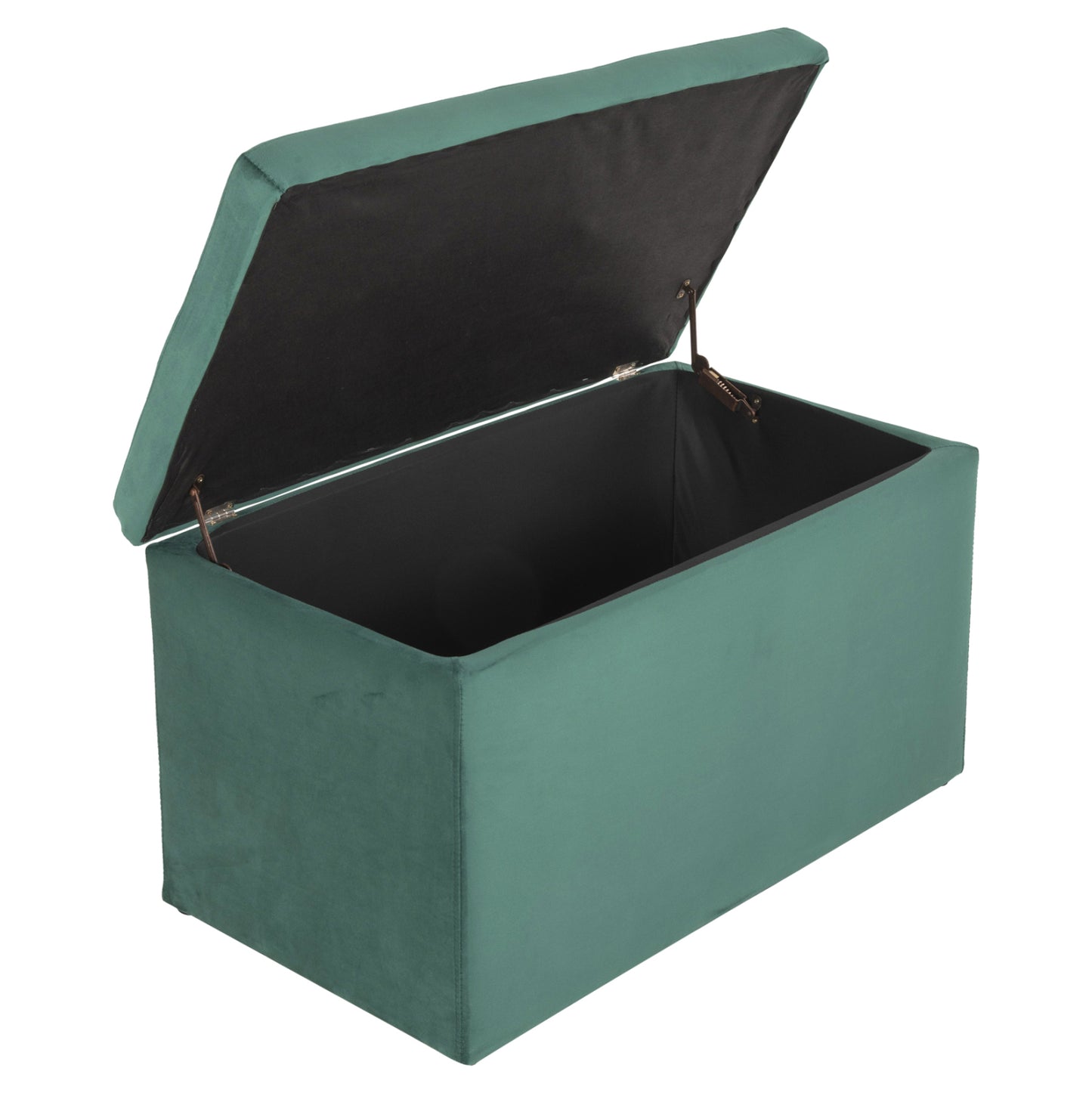 Stool-chest Punk Hm279.13 Cypress Green Velvet 90x50x52h Cm.