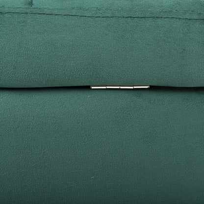 Stool-chest Punk Hm279.13 Cypress Green Velvet 90x50x52h Cm.