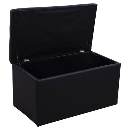 Stool Pu With Storage Space Punk Black Hm279.01 90x50x52cm