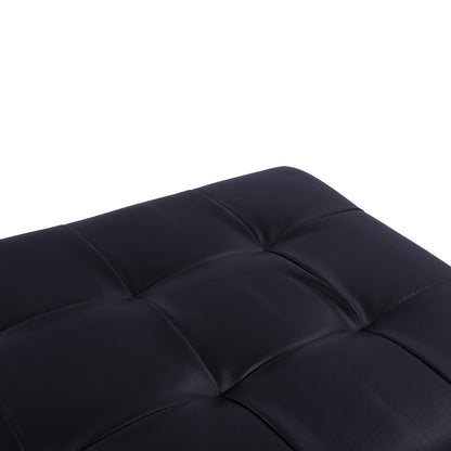 Stool Pu With Storage Space Punk Black Hm279.01 90x50x52cm